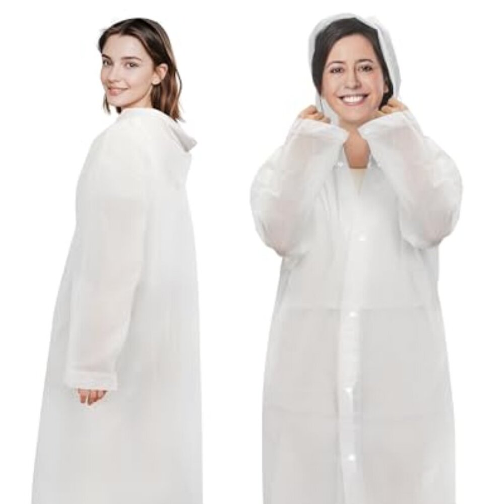 Rain Ponchos‎ for Adults Reusable (2 Pack)